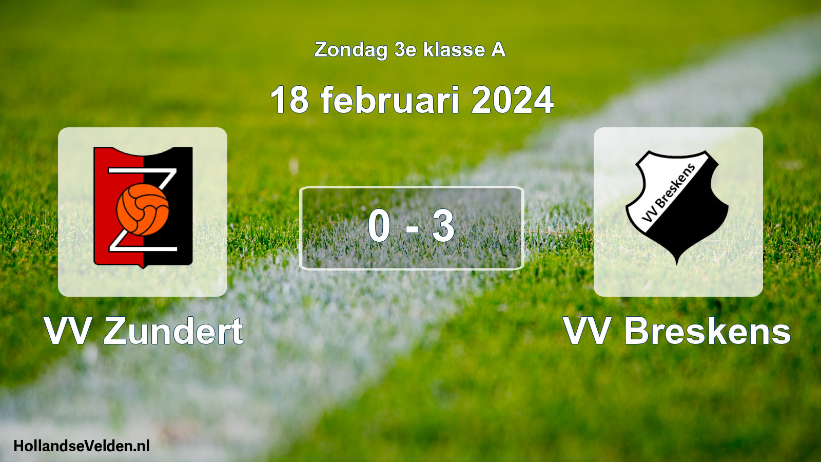 Total number of matches played: VV Zundert - VV Breskens 0 - 3 (18 February 2024)