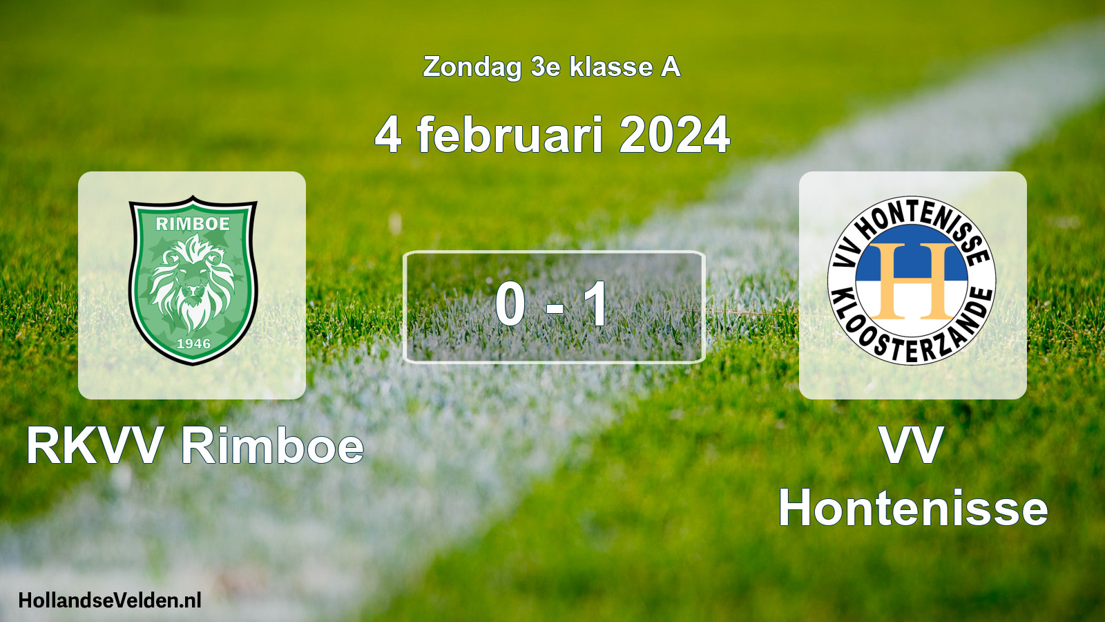 Total number of matches played: RKVV Rimboe - VV Hontenisse 0 - 1 (4 February 2024)