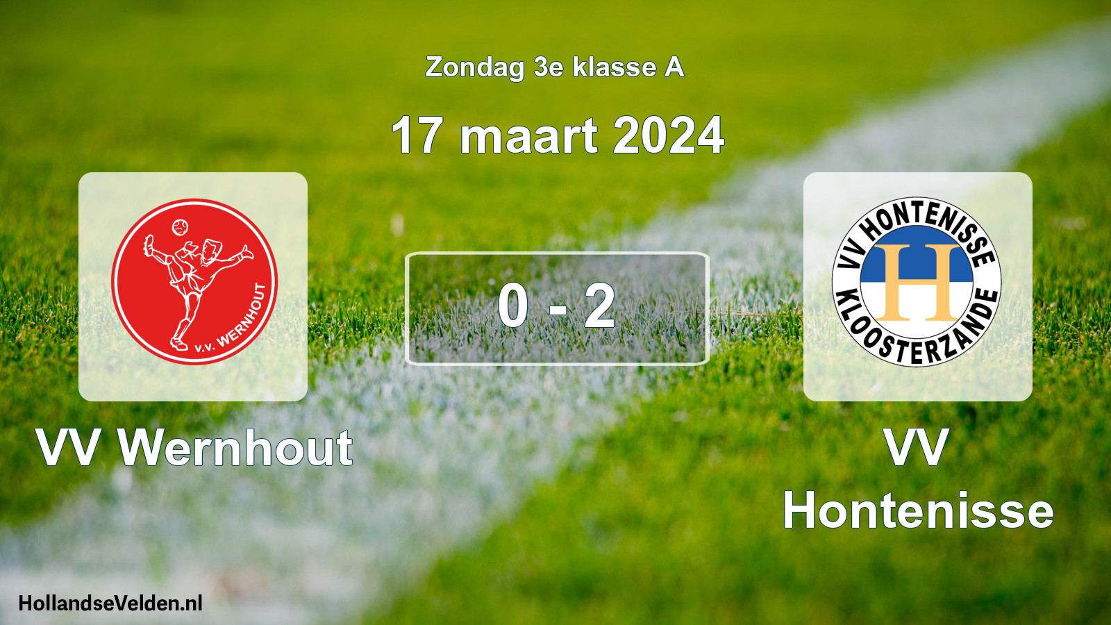 Total number of matches played: VV Wernhout - VV Hontenisse 0 - 2 (17 March 2024)