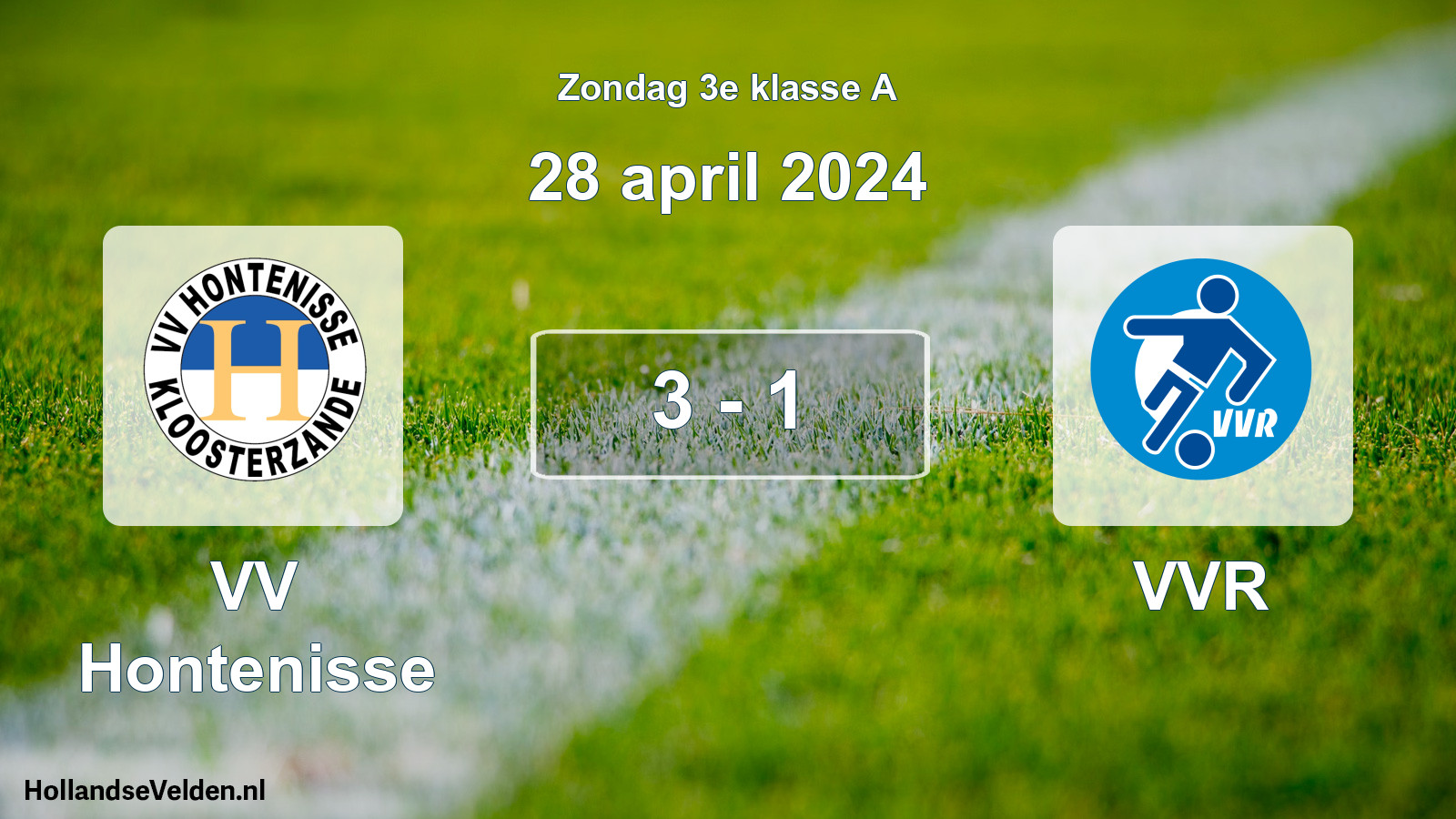 Total number of matches played: VV Hontenisse - VVR 3 - 1 (28 April 2024)
