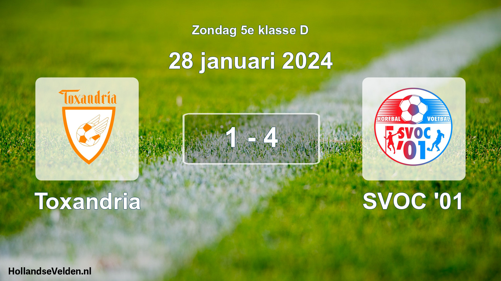 Total number of matches played: Toxandria - SVOC '01 1 - 4 (28 January 2024)