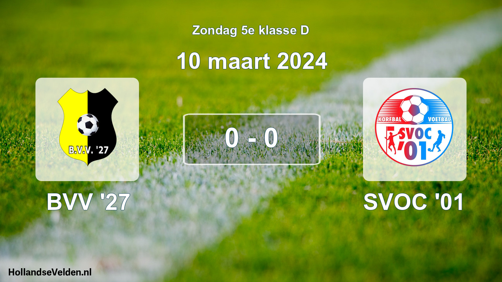 Total number of matches played: BVV '27 - SVOC '01 0 - 0 (10 March 2024)
