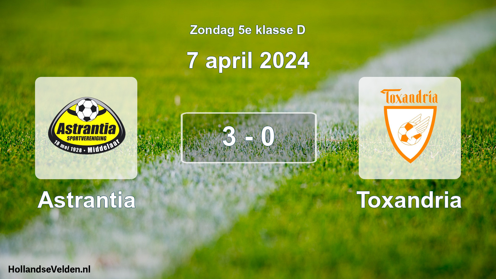Total number of matches played: Astrantia - Toxandria 3 - 0 (7 April 2024)