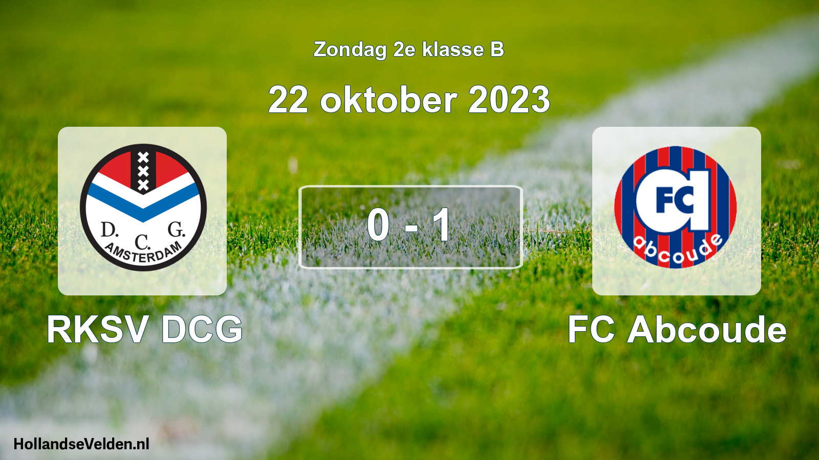 Total number of matches played: RKSV DCG - FC Abcoude 0 - 1 (22 October 2023)
