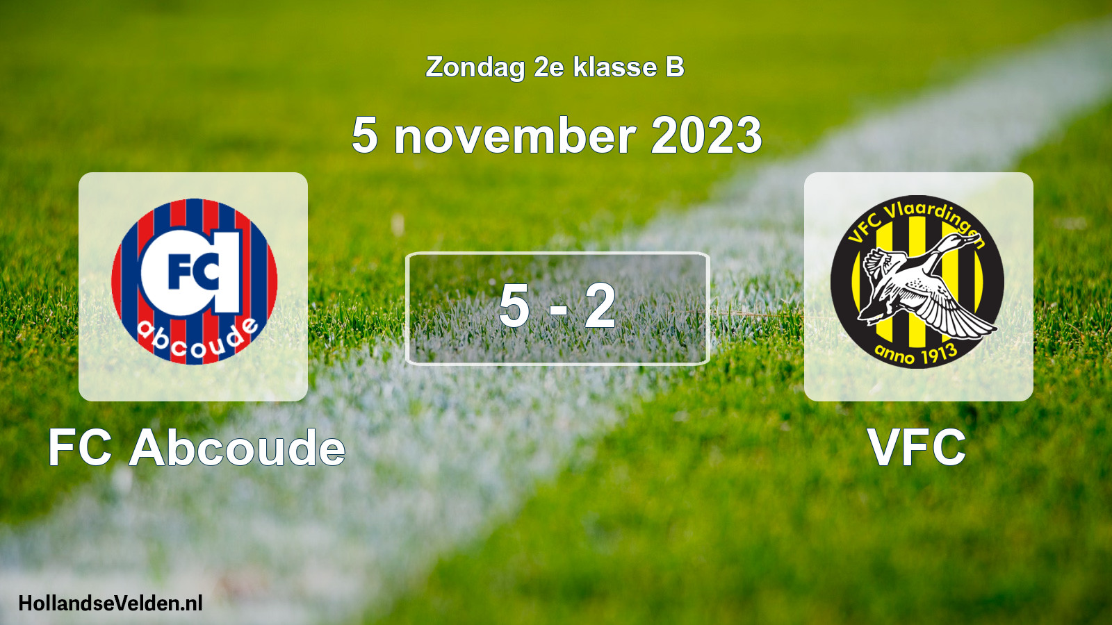 Total number of matches played: FC Abcoude - VFC 5 - 2 (5 November 2023)