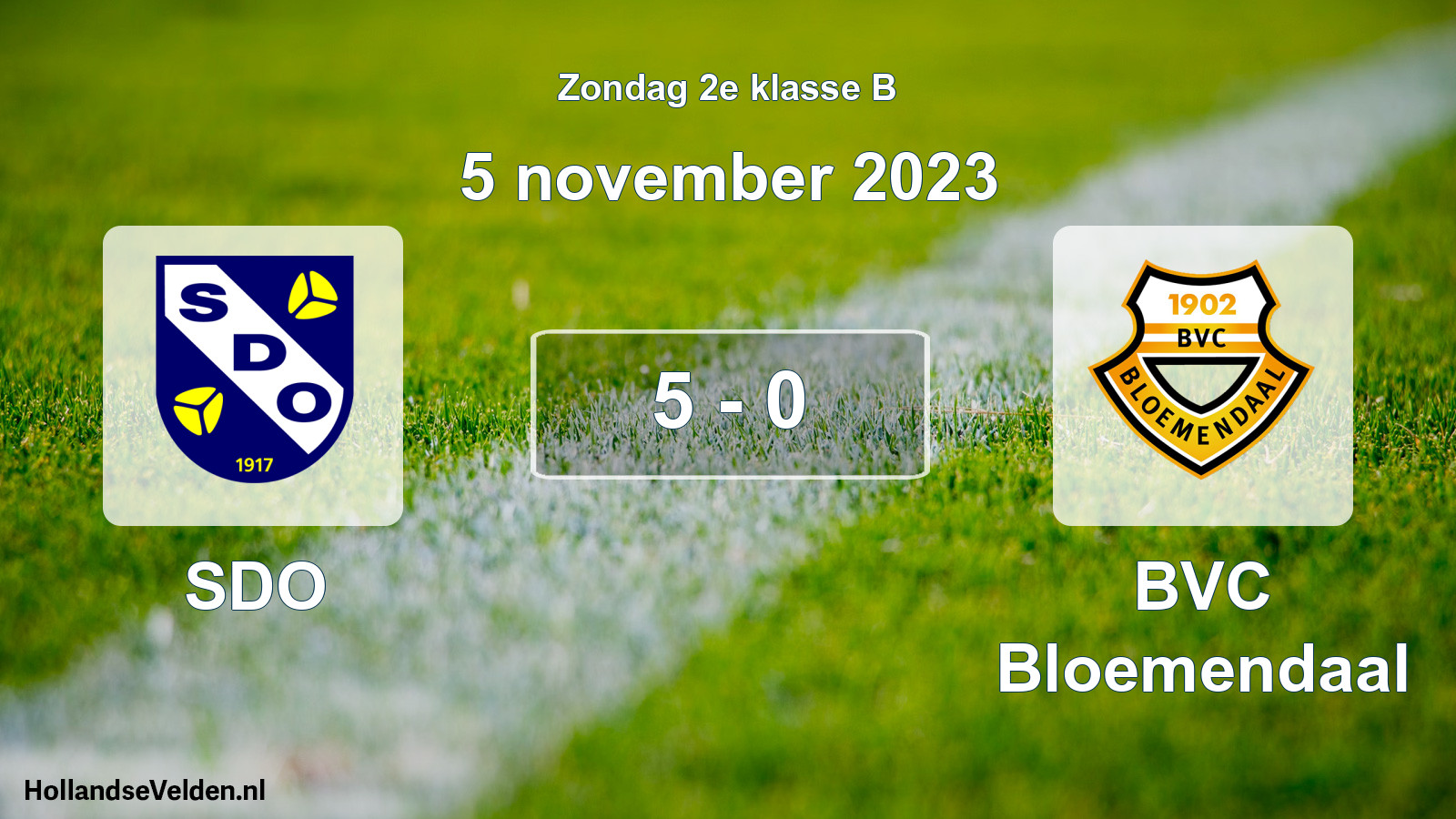 Total number of matches played: SDO - BVC Bloemendaal 5 - 0 (5 November 2023)
