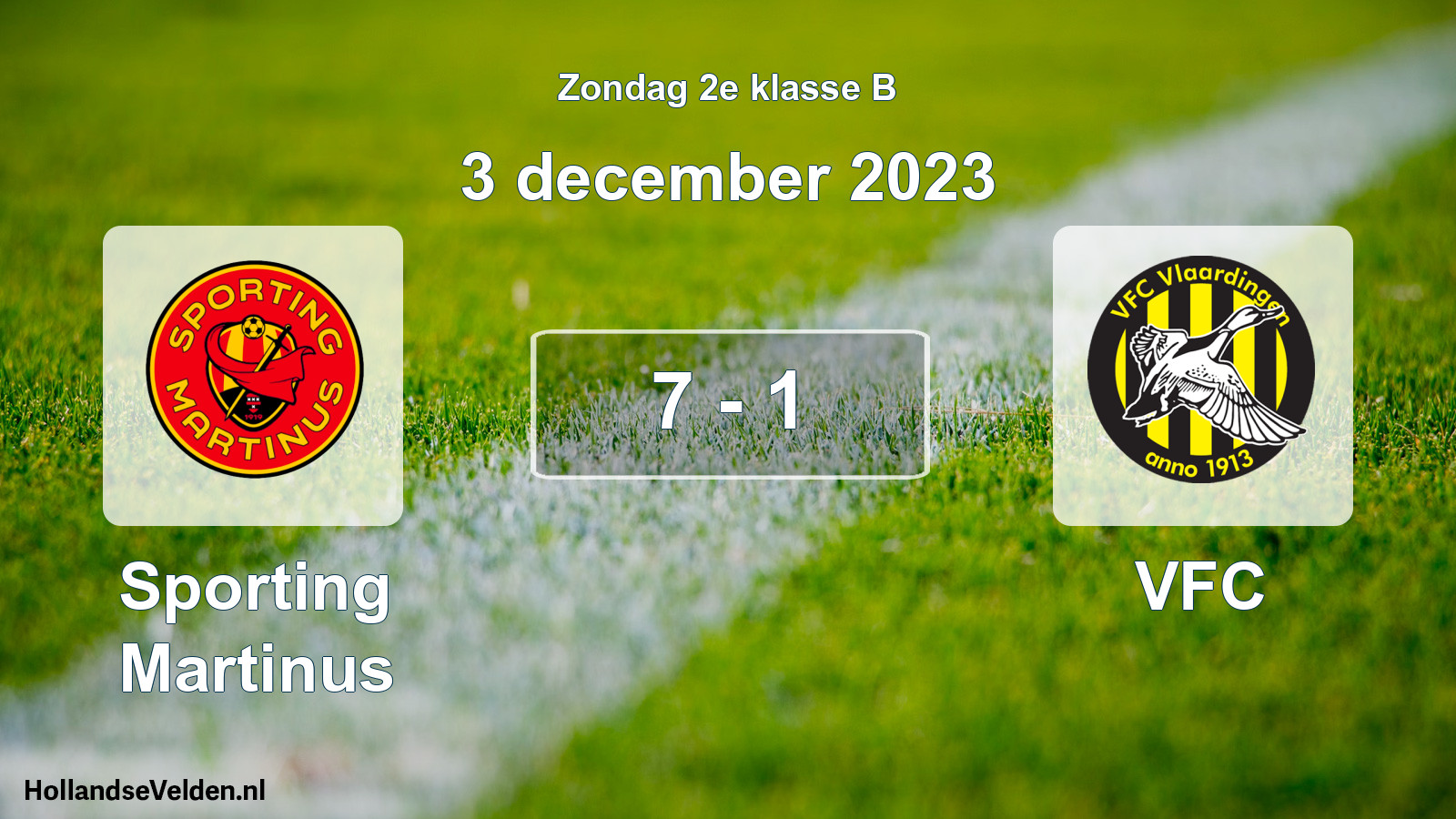 Total number of matches played: Sporting Martinus - VFC 7 - 1 (3 December 2023)