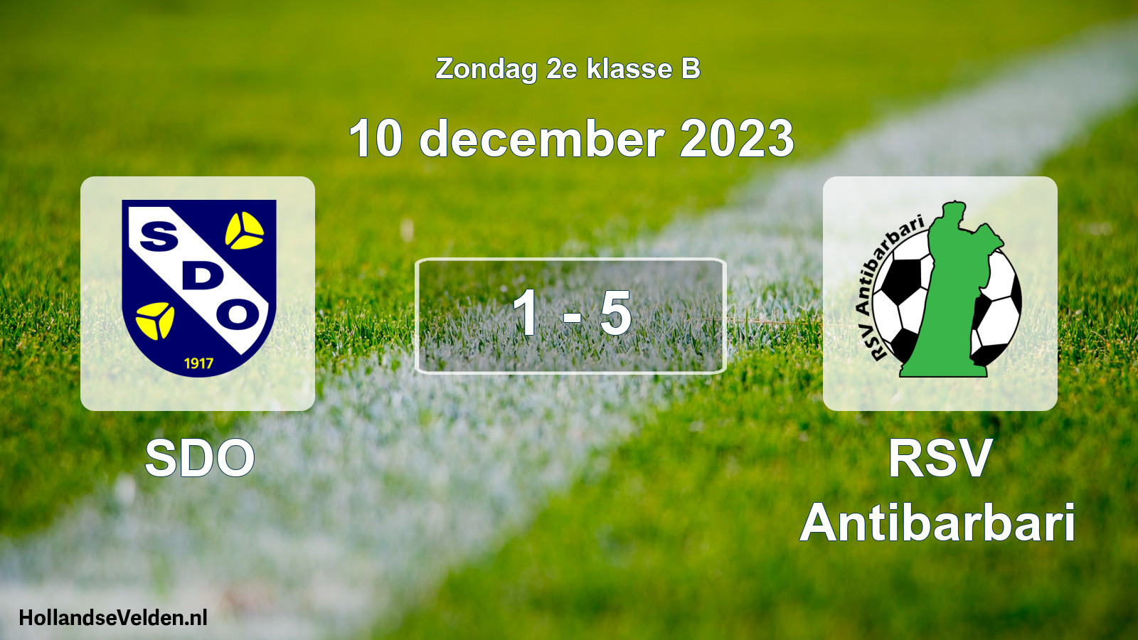 Total number of matches played: SDO - RSV Antibarbari 1 - 5 (10 December 2023)