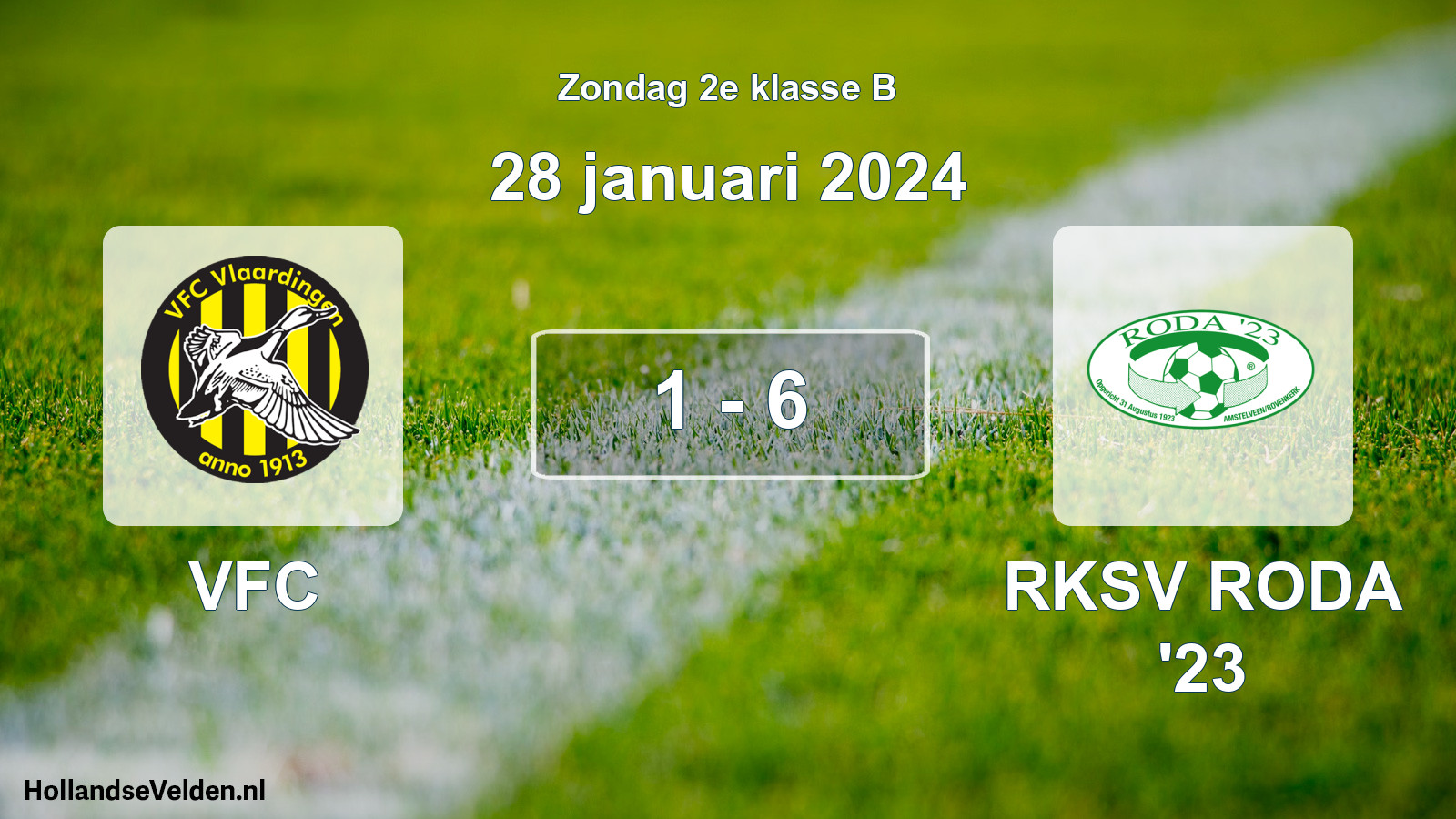 Total number of matches played: VFC - RKSV RODA '23 1 - 6 (28 January 2024)