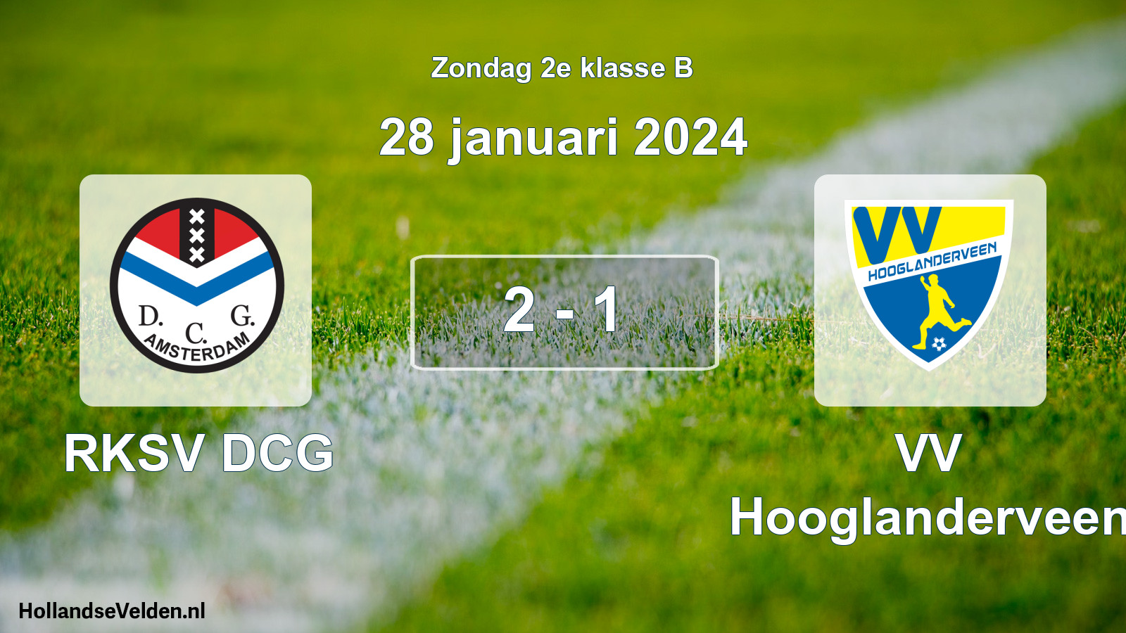 Total number of matches played: RKSV DCG - VV Hooglanderveen 2 - 1 (28 January 2024)