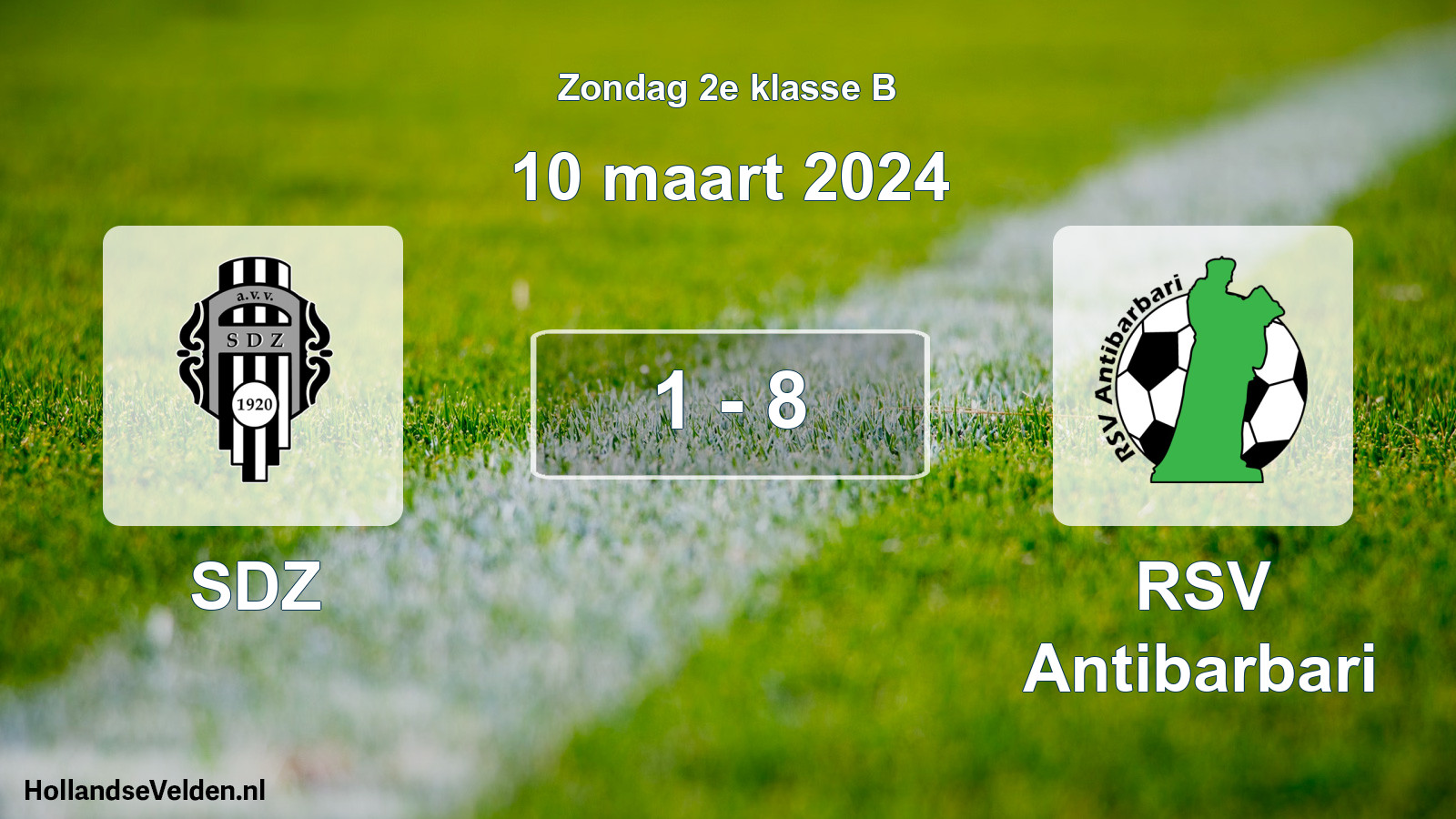 Total number of matches played: SDZ - RSV Antibarbari 1 - 8 (10 March 2024)