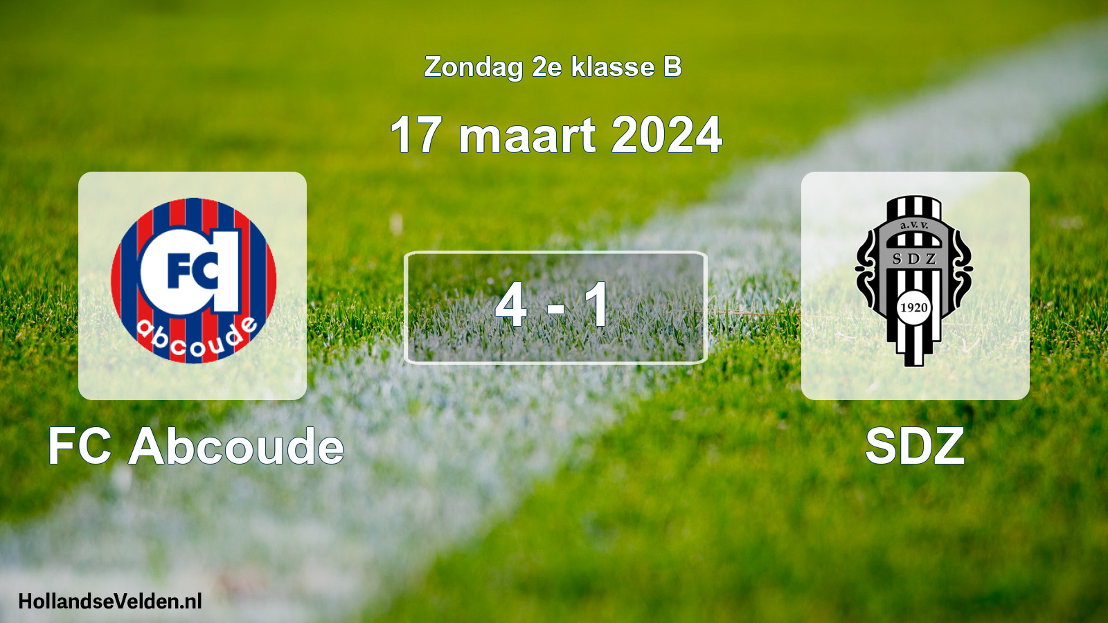 Total number of matches played: FC Abcoude - SDZ 4 - 1 (17 March 2024)