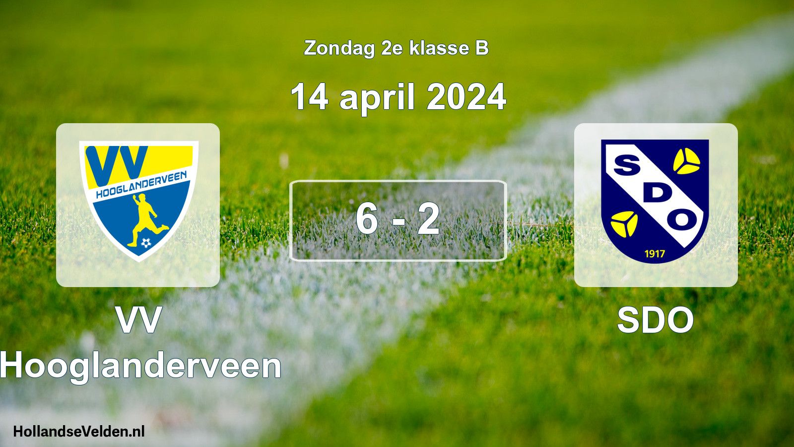 Total number of matches played: VV Hooglanderveen - SDO 6 - 2 (14 April 2024)