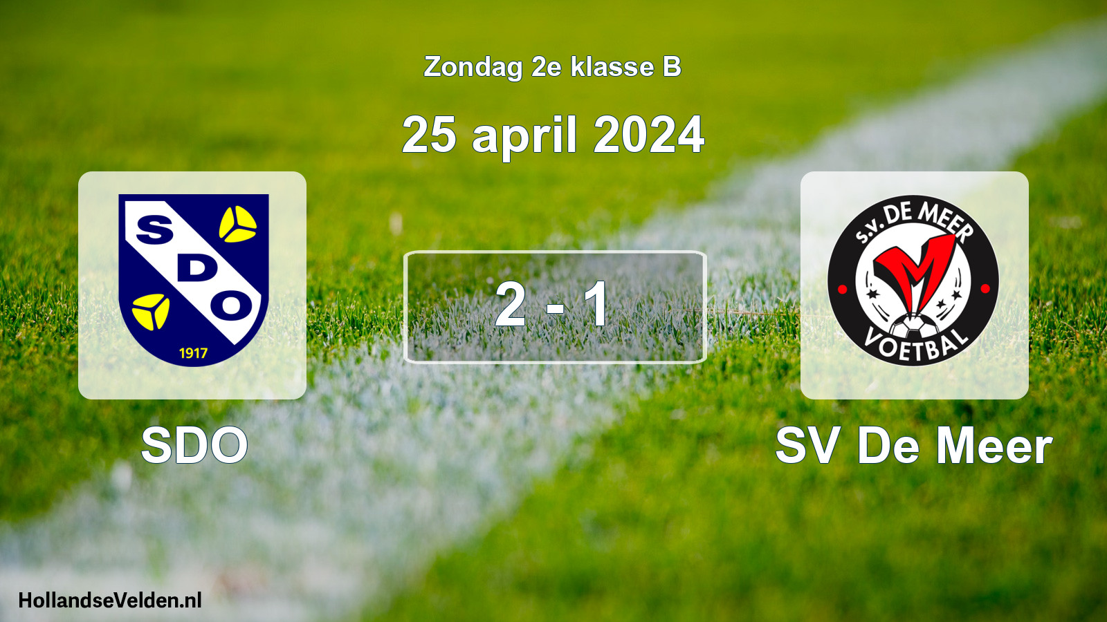 Total number of matches played: SDO - SV De Meer 2 - 1 (25 April 2024)