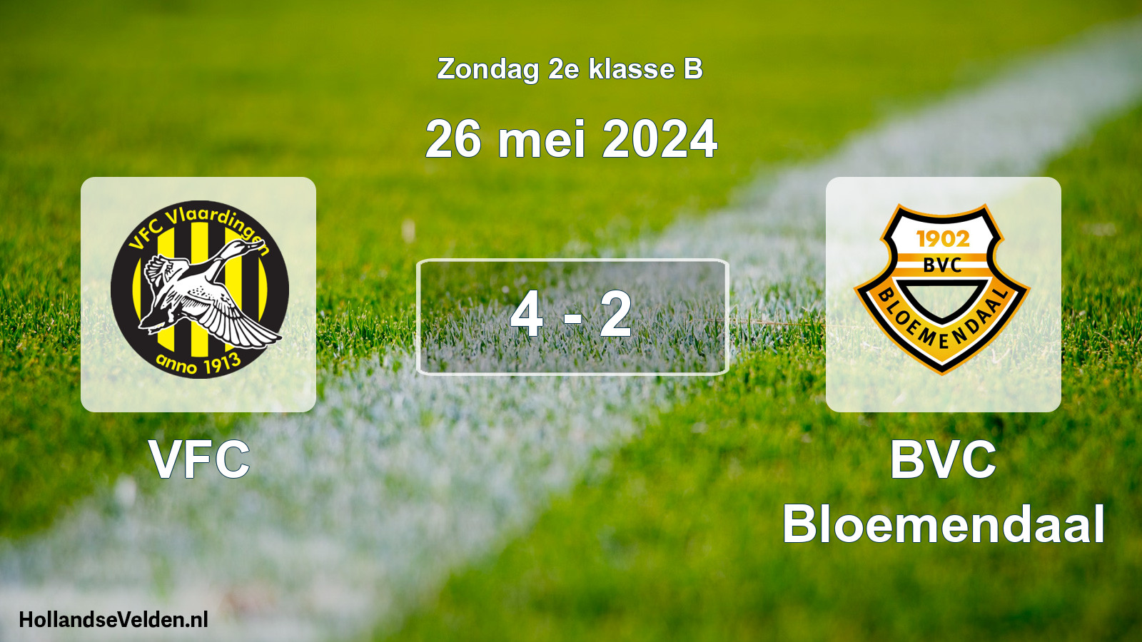 Total number of matches played: VFC - BVC Bloemendaal 4 - 2 (26 May 2024)