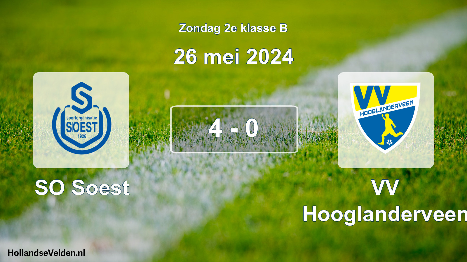 Total number of matches played: SO Soest - VV Hooglanderveen 4 - 0 (26 May 2024)