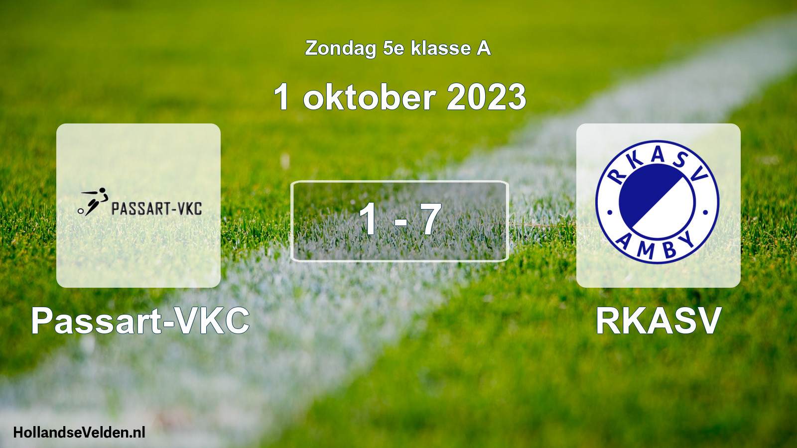 Total number of matches played: Passart-VKC - RKASV 1 - 7 (1 October 2023)