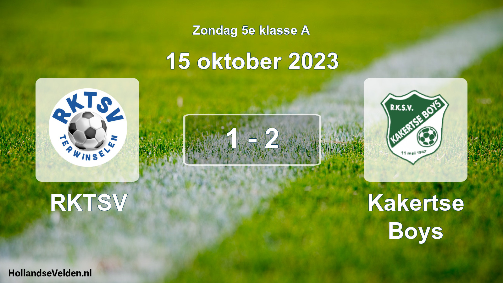 Total number of matches played: RKTSV - Kakertse Boys 1 - 2 (15 October 2023)