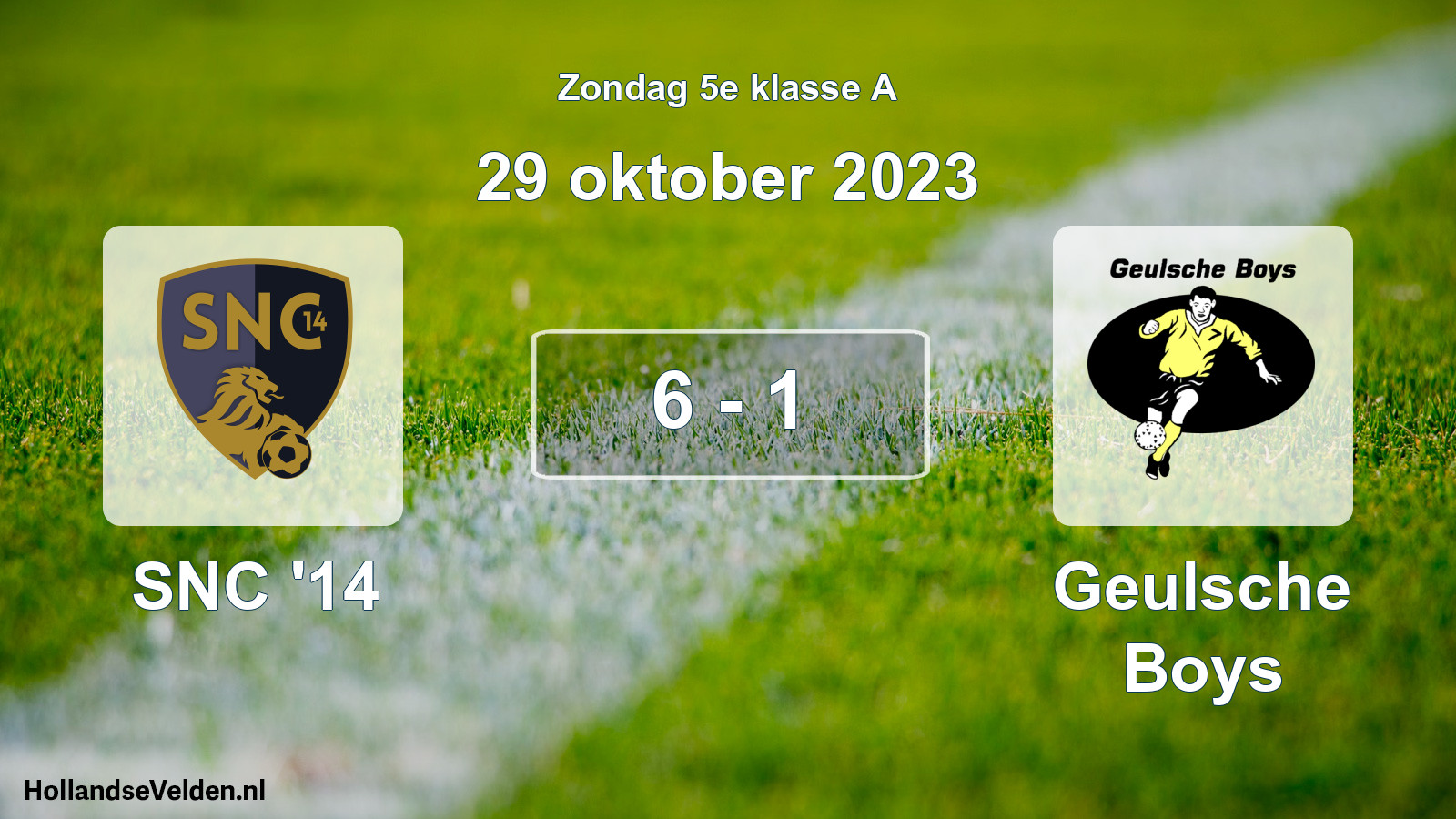 Total number of matches played: SNC '14 - Geulsche Boys 6 - 1 (29 October 2023)