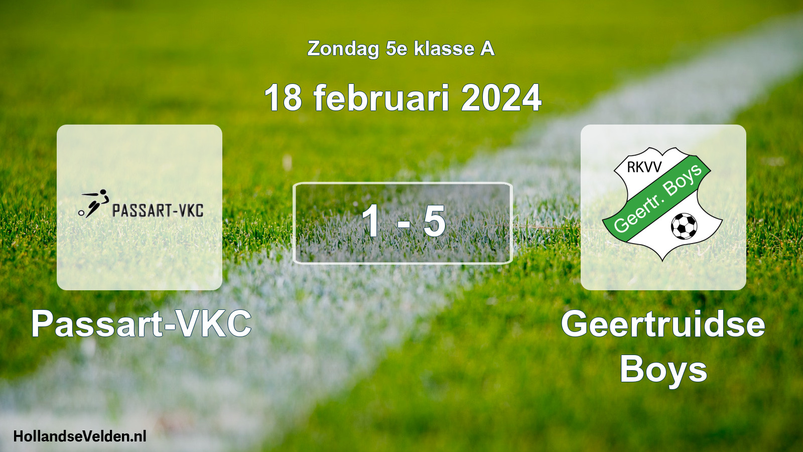 Total number of matches played: Passart-VKC - Geertruidse Boys 1 - 5 (18 February 2024)