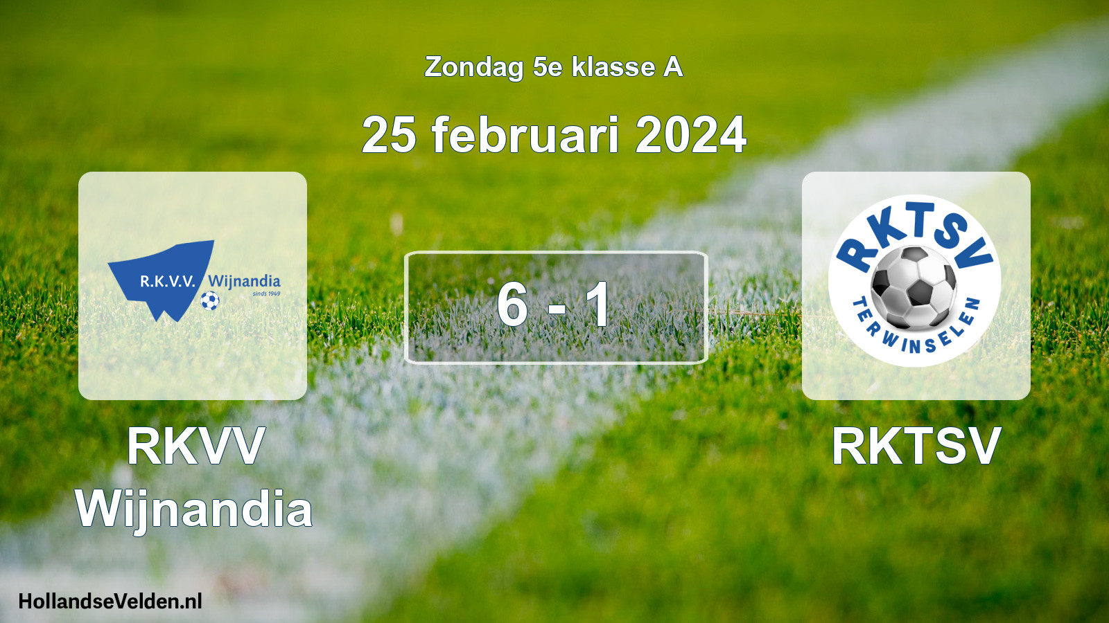 Total number of matches played: RKVV Wijnandia - RKTSV 6 - 1 (25 February 2024)