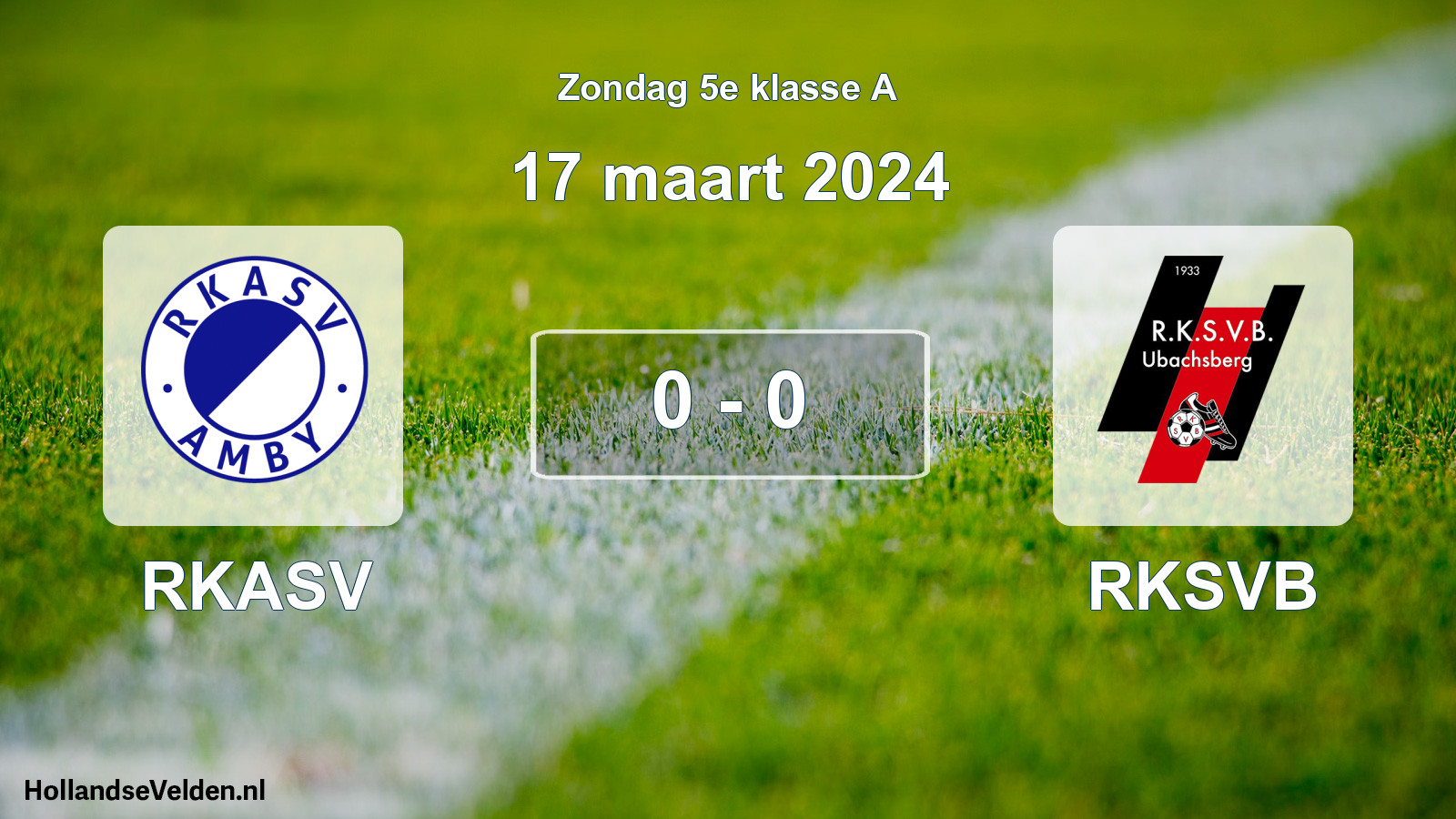 Total number of matches played: RKASV - RKSVB 0 - 0 (17 March 2024)