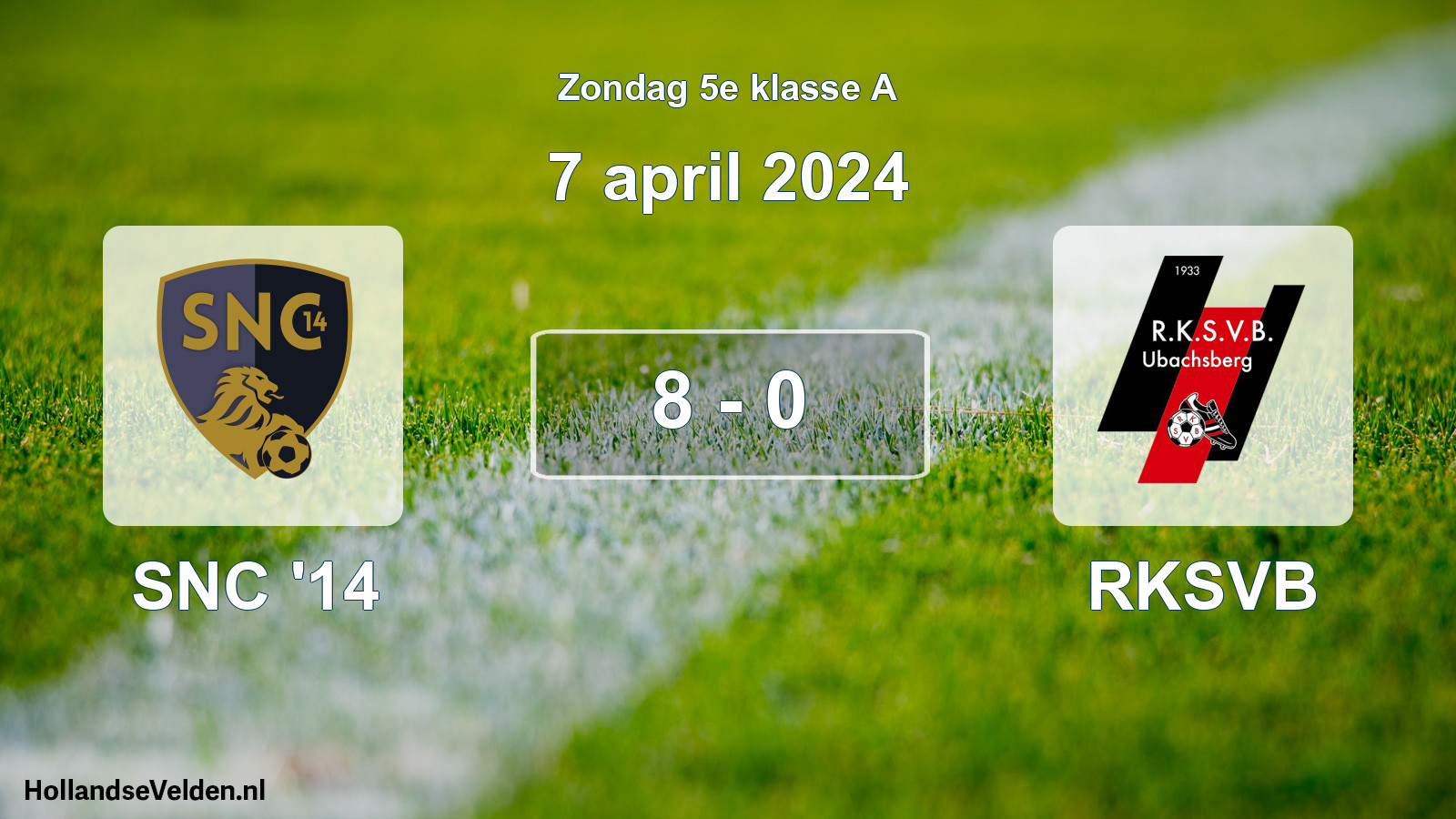 Total number of matches played: SNC '14 - RKSVB 8 - 0 (7 April 2024)