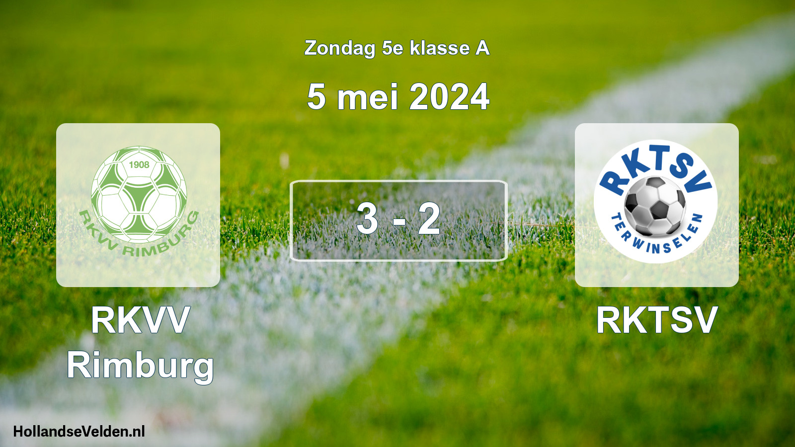Total number of matches played: RKVV Rimburg - RKTSV 3 - 2 (5 May 2024)