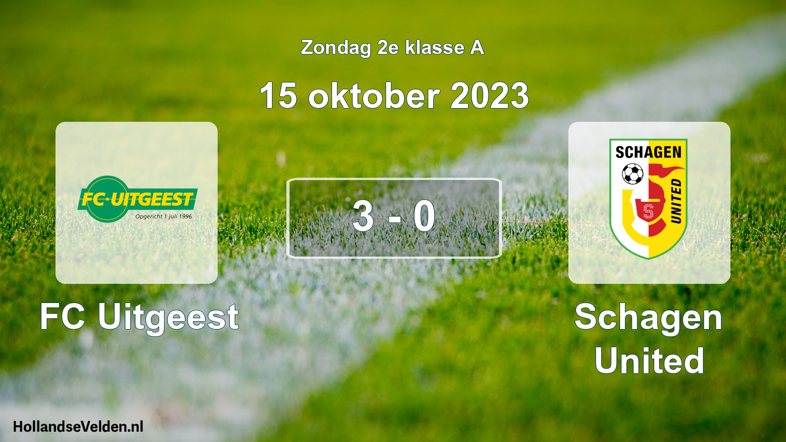 Total number of matches played: FC Uitgeest - Schagen United 3 - 0 (15 October 2023)