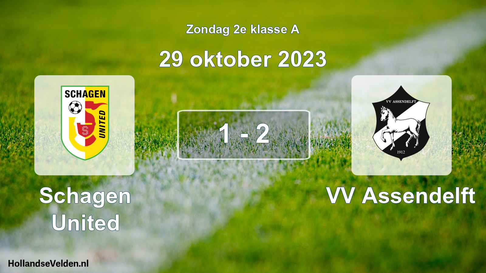 Total number of matches played: Schagen United - VV Assendelft 1 - 2 (29 October 2023)