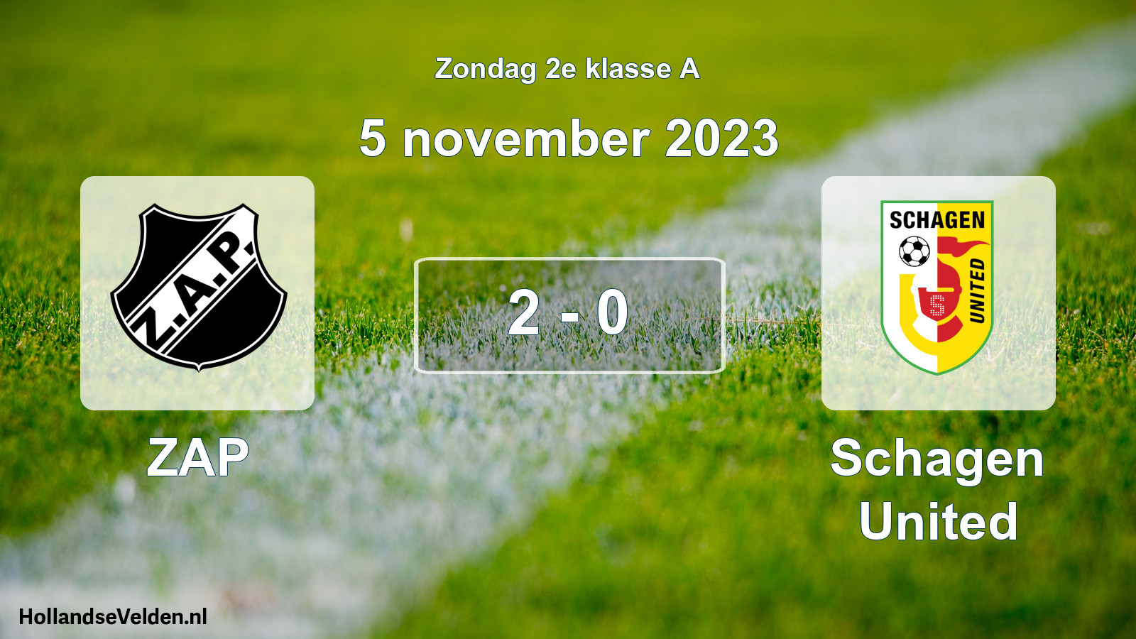 Total number of matches played: ZAP - Schagen United 2 - 0 (5 November 2023)