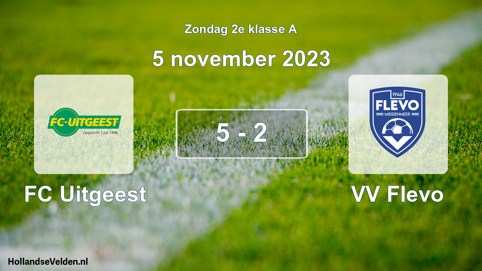 Total number of matches played: FC Uitgeest - VV Flevo 5 - 2 (5 November 2023)