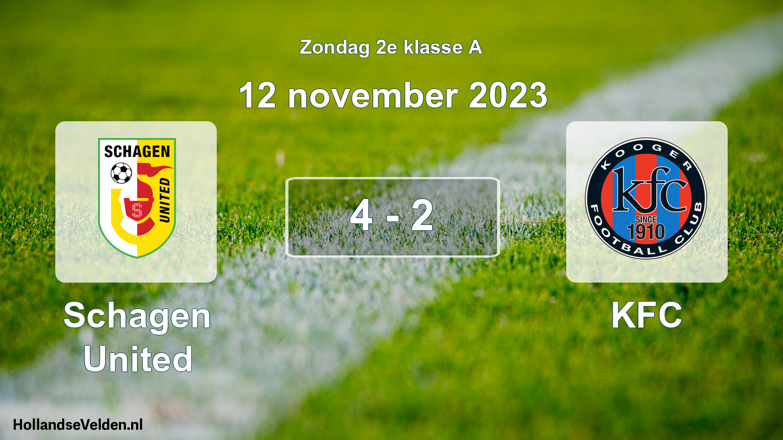 Total number of matches played: Schagen United - KFC 4 - 2 (12 November 2023)