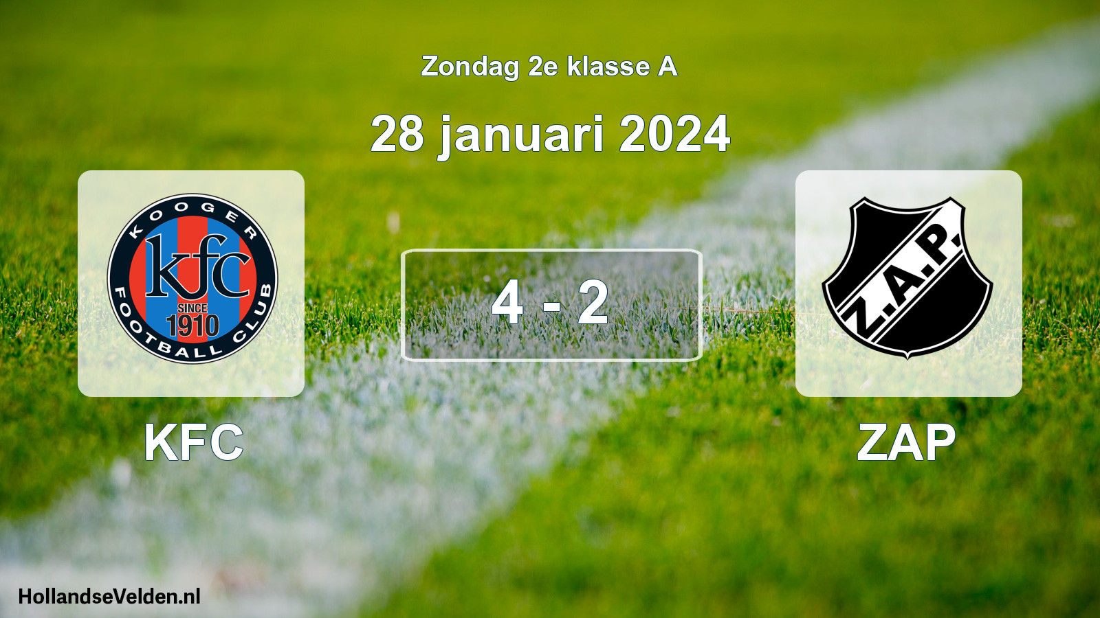 Total number of matches played: KFC - ZAP 4 - 2 (28 January 2024)