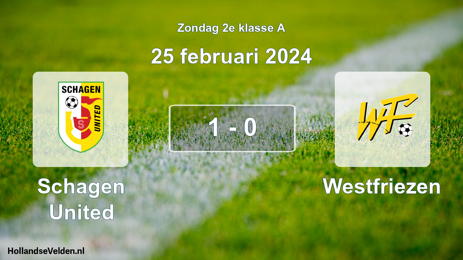 Total number of matches played: Schagen United - Westfriezen 1 - 0 (25 February 2024)