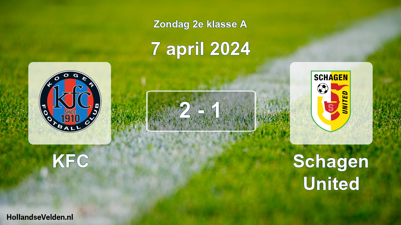 Total number of matches played: KFC - Schagen United 2 - 1 (7 April 2024)