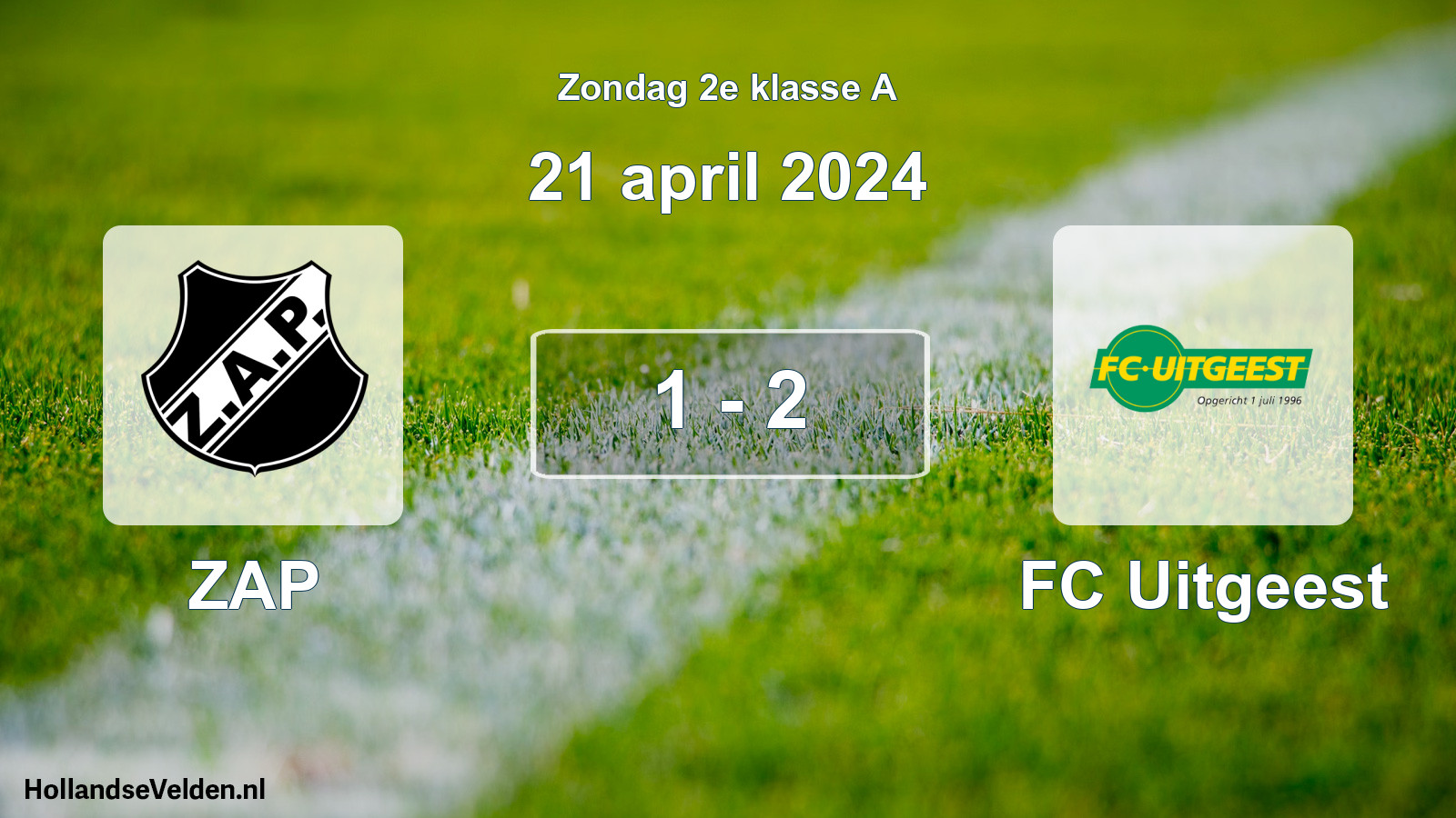 Total number of matches played: ZAP - FC Uitgeest 1 - 2 (21 April 2024)