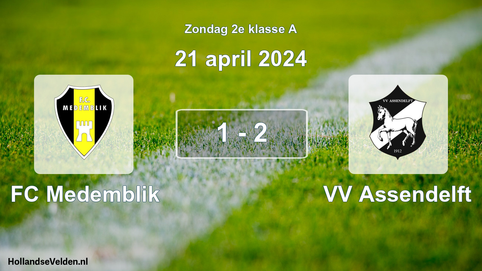 Total number of matches played: FC Medemblik - VV Assendelft 1 - 2 (21 April 2024)