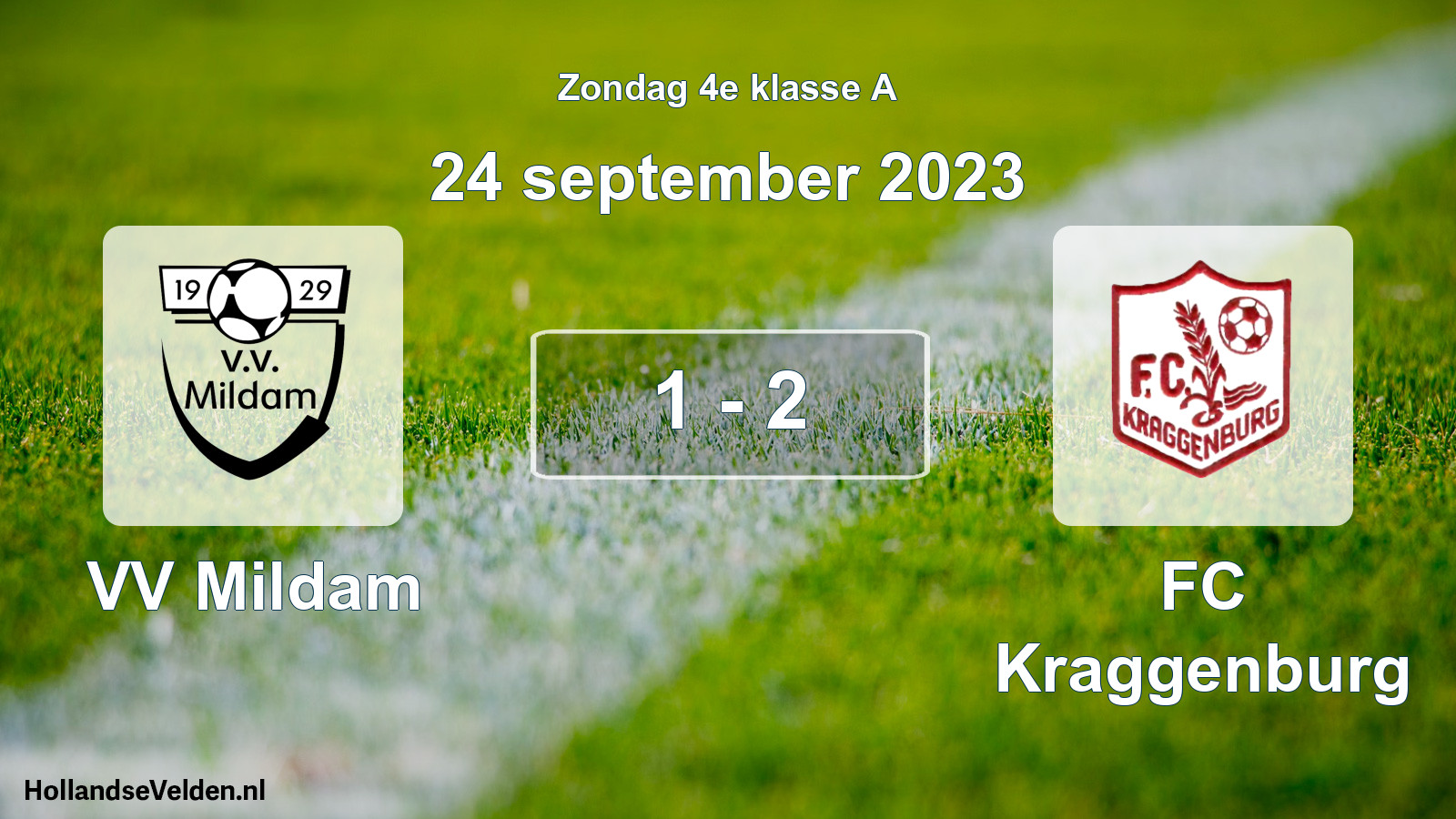 Total number of matches played: VV Mildam - FC Kraggenburg 1 - 2 (24 September 2023)