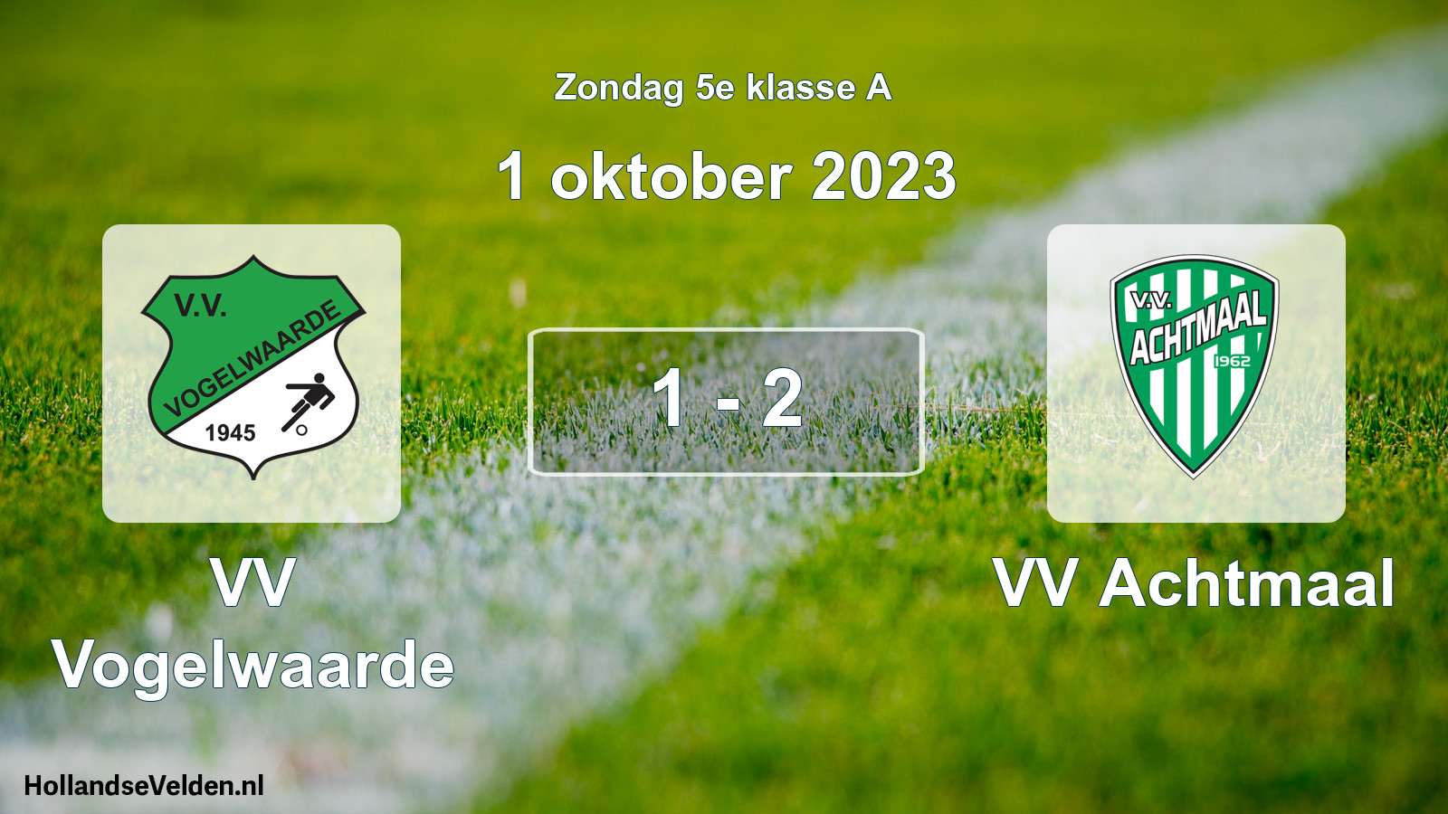 Total number of matches played: VV Vogelwaarde - VV Achtmaal 1 - 2 (1 October 2023)