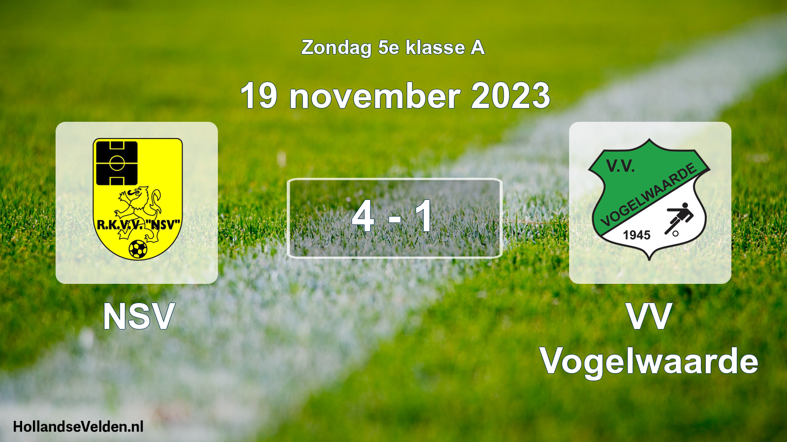 Total number of matches played: NSV - VV Vogelwaarde 4 - 1 (19 November 2023)