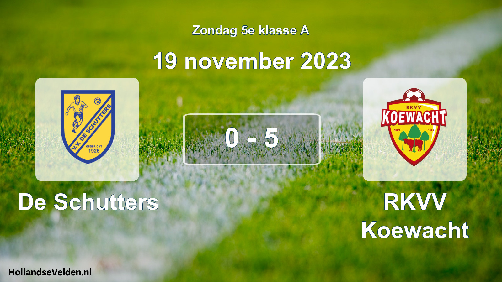 Total number of matches played: De Schutters - RKVV Koewacht 0 - 5 (19 November 2023)