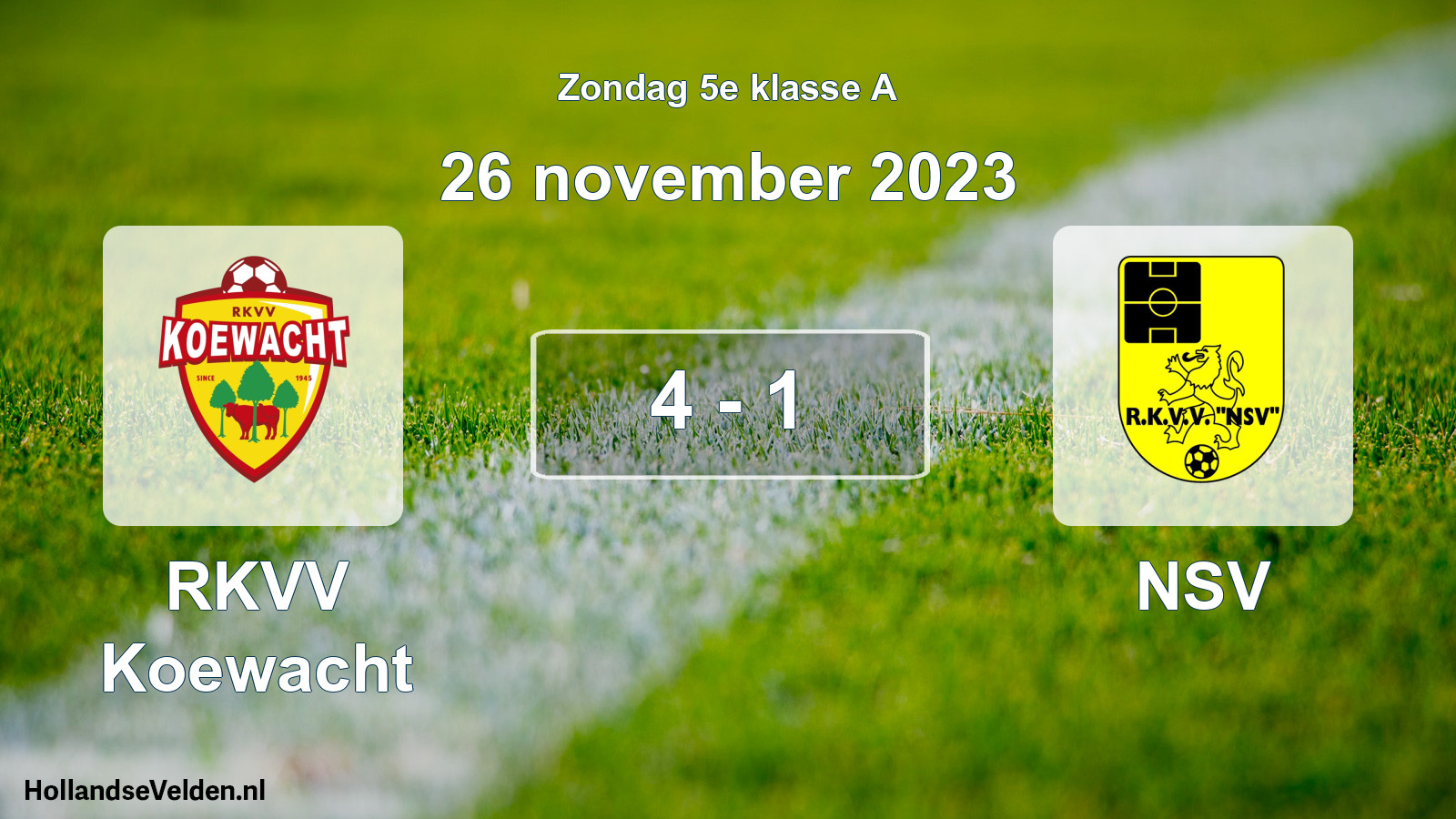 Total number of matches played: RKVV Koewacht - NSV 4 - 1 (26 November 2023)