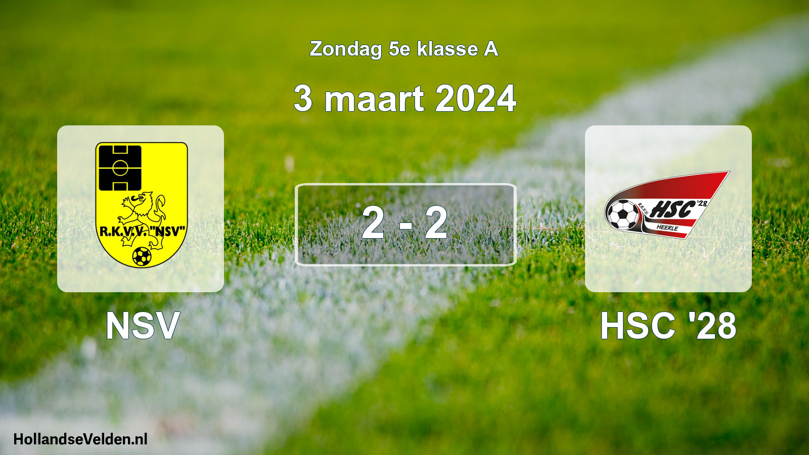 Total number of matches played: NSV - HSC '28 2 - 2 (3 March 2024)