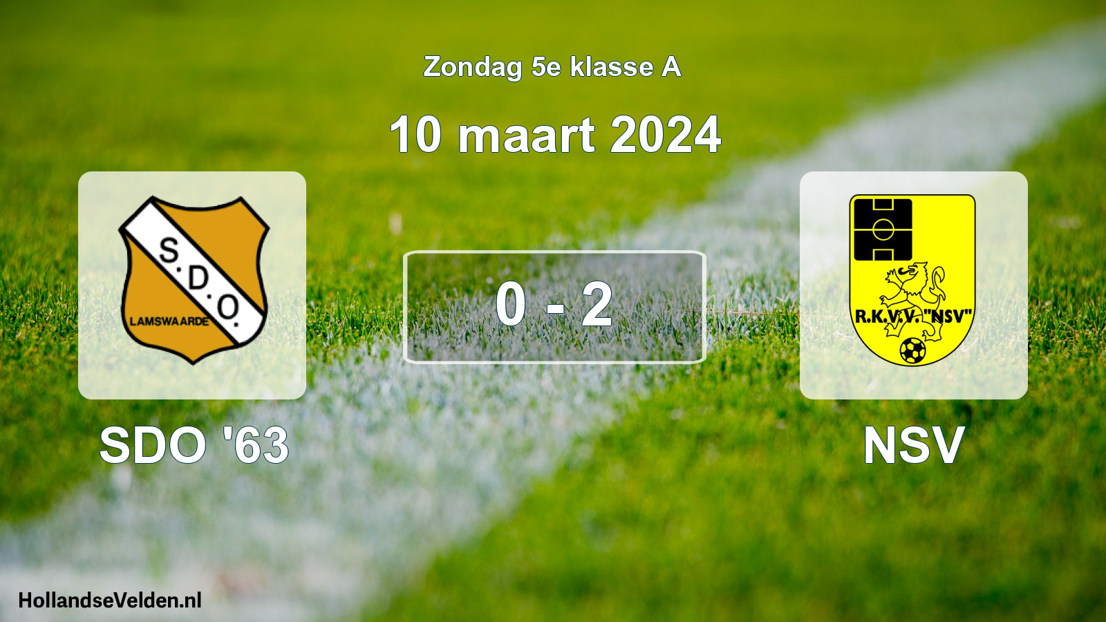 Total number of matches played: SDO '63 - NSV 0 - 2 (10 March 2024)