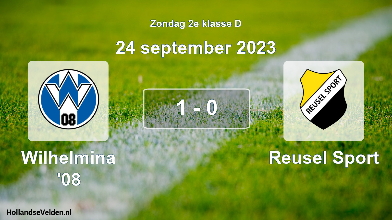 Total number of matches played: Wilhelmina '08 - Reusel Sport 1 - 0 (24 September 2023)
