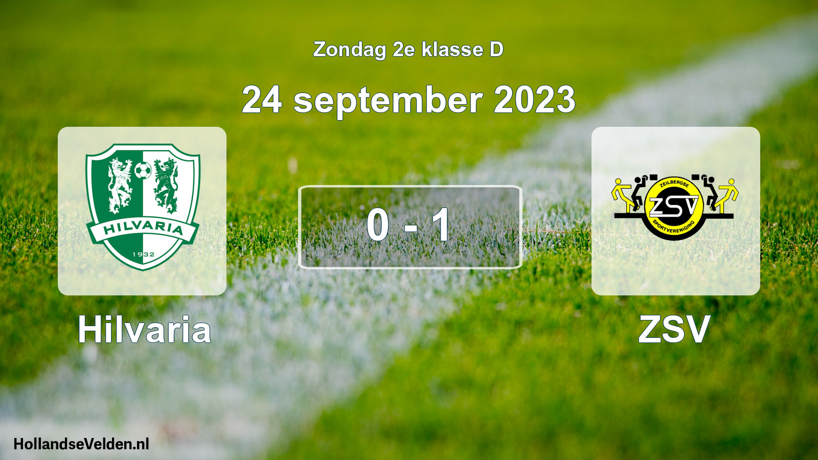 Total number of matches played: Hilvaria - ZSV 0 - 1 (24 September 2023)