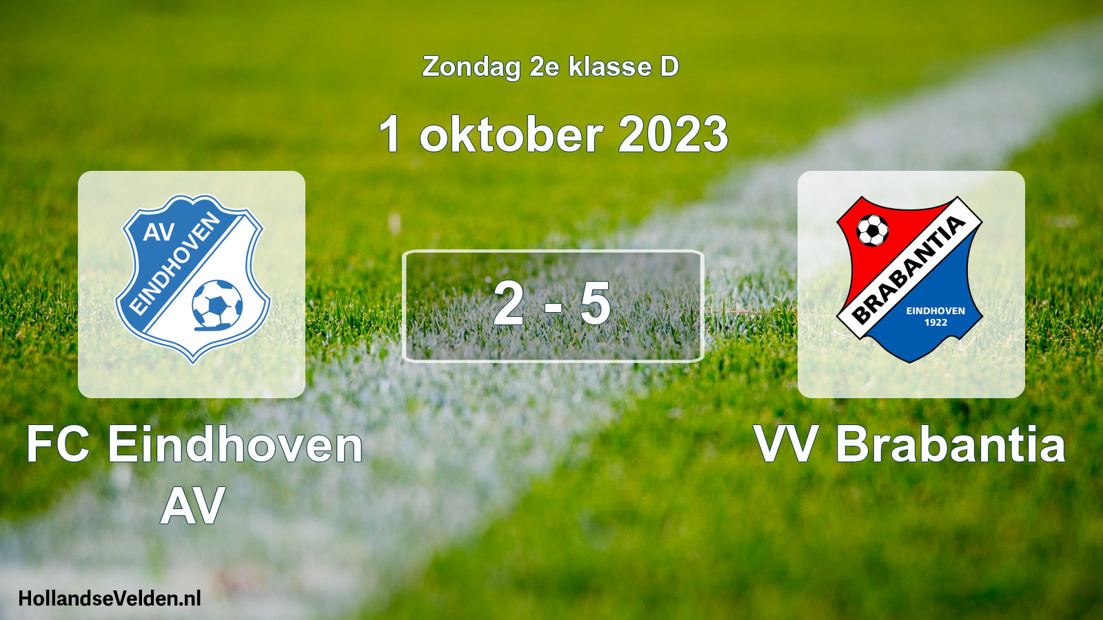 Total number of matches played: FC Eindhoven AV - VV Brabantia 2 - 5 (1 October 2023)