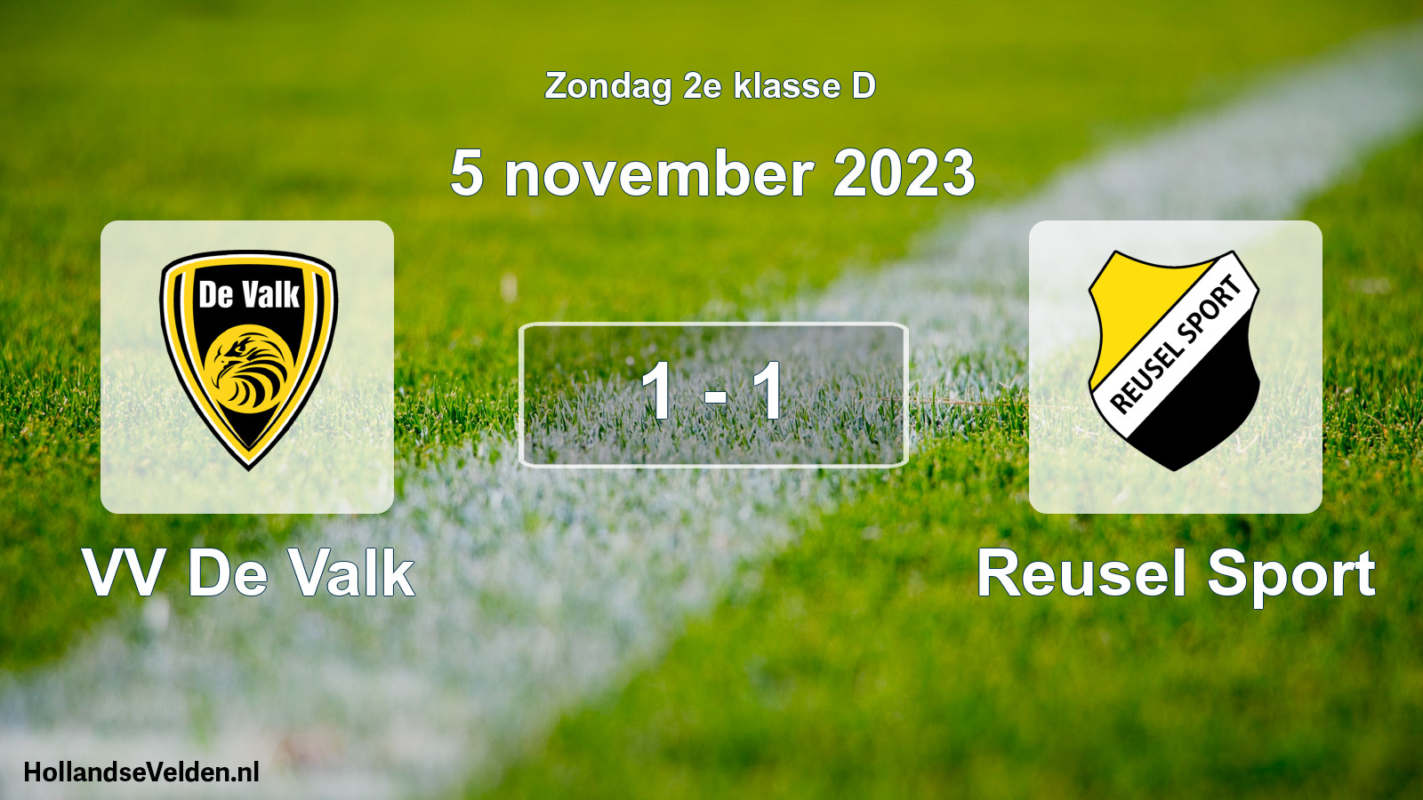 Total number of matches played: VV De Valk - Reusel Sport 1 - 1 (5 November 2023)