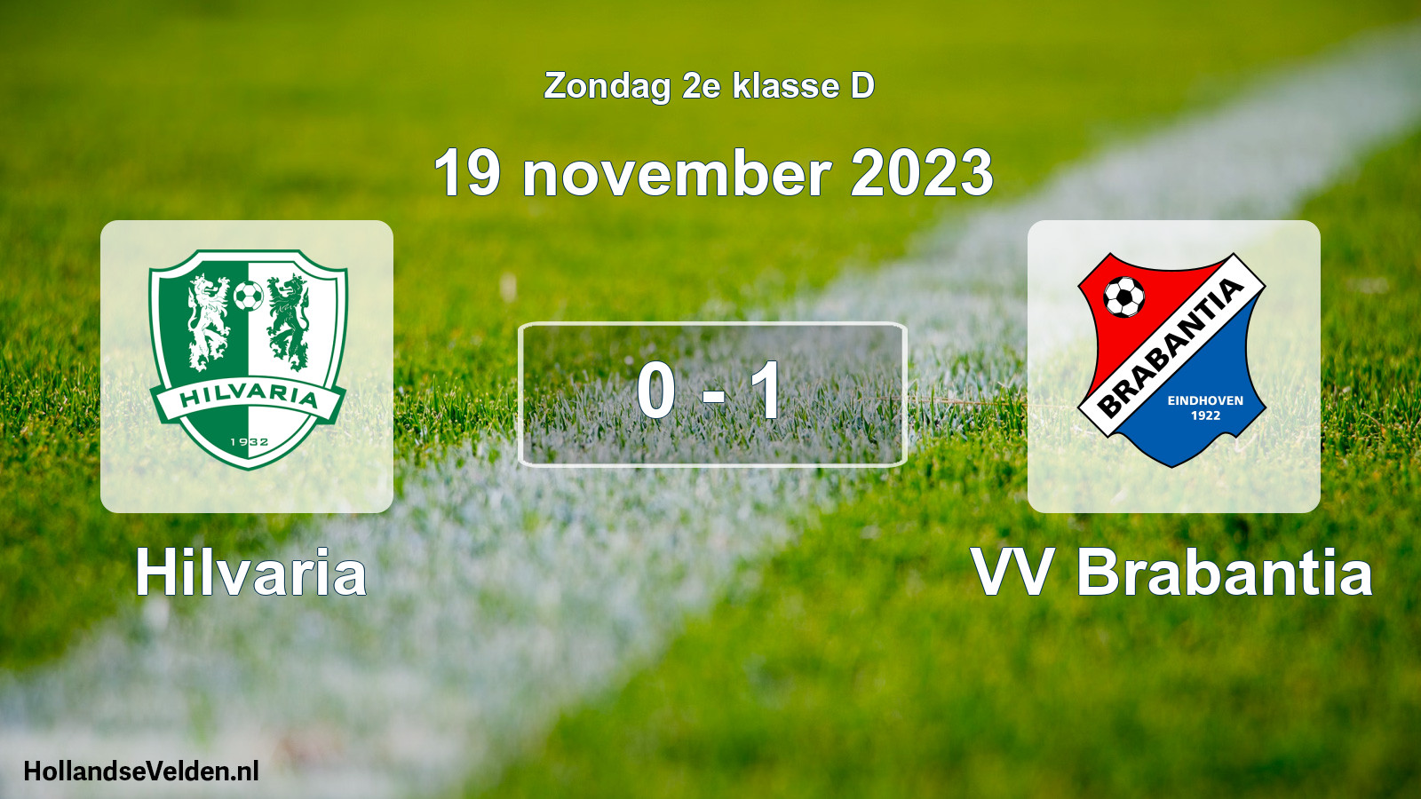 Total number of matches played: Hilvaria - VV Brabantia 0 - 1 (19 November 2023)